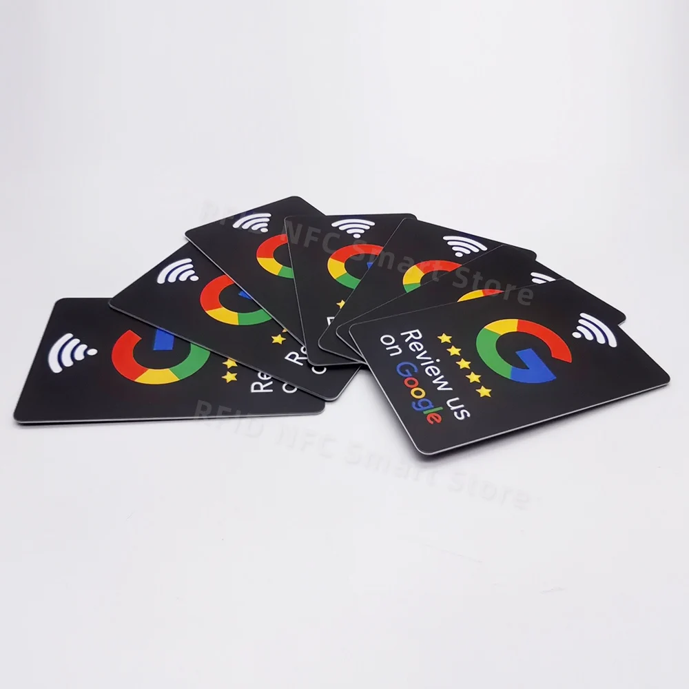 5pcs Google Reviews NFC Cards Boost Your Reviews PVC Material Durable 5