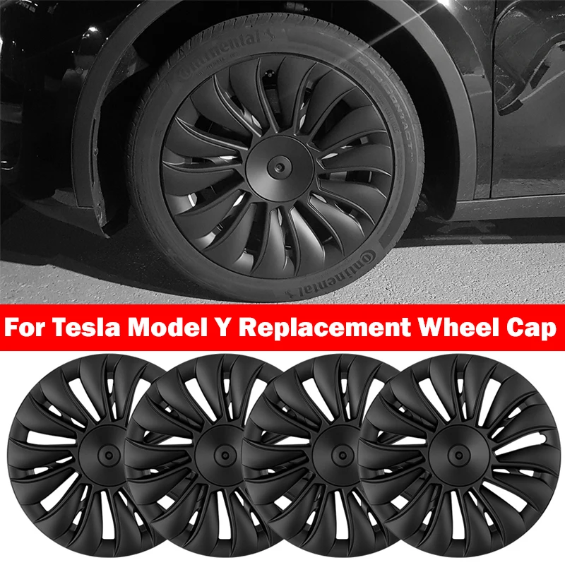 

19 Inch For Tesla Model Y 2019-2023 Hub Cap Replacement Car Wheel Rim Covers Caps Mud Guards Automotive Hubcaps Auto Accessories