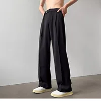 Pantalon droit rétro haut de gamme pour hommes, marque tendance, ample, jambes larges, décontracté, marques de luxe originales 4