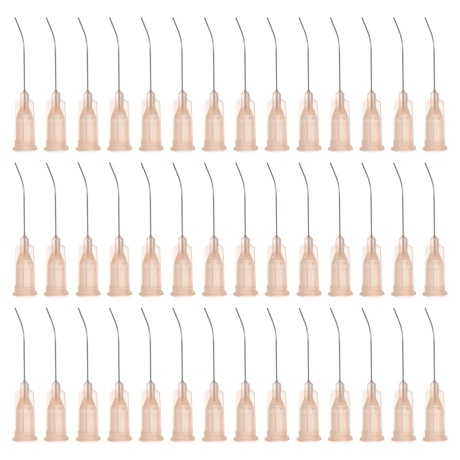 60pcs Blunt Tip Dispensing Needles 18G 19G 20G 22G 23G 24G 26G 27G 1" Bent Needle for Liquid with Luer