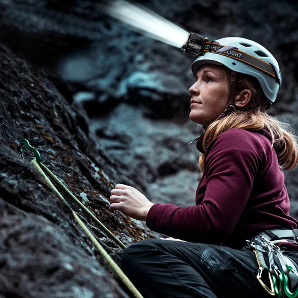 Powerful LED Headlamp IPX4 Waterproof Emergency Head Flashlight 250LM LED Forehead Flashlight for Outdoor Fishing Camping Hiking