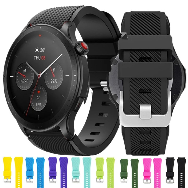 Silicone Sport Watch Band - 22mm Premium Strap Bracelet