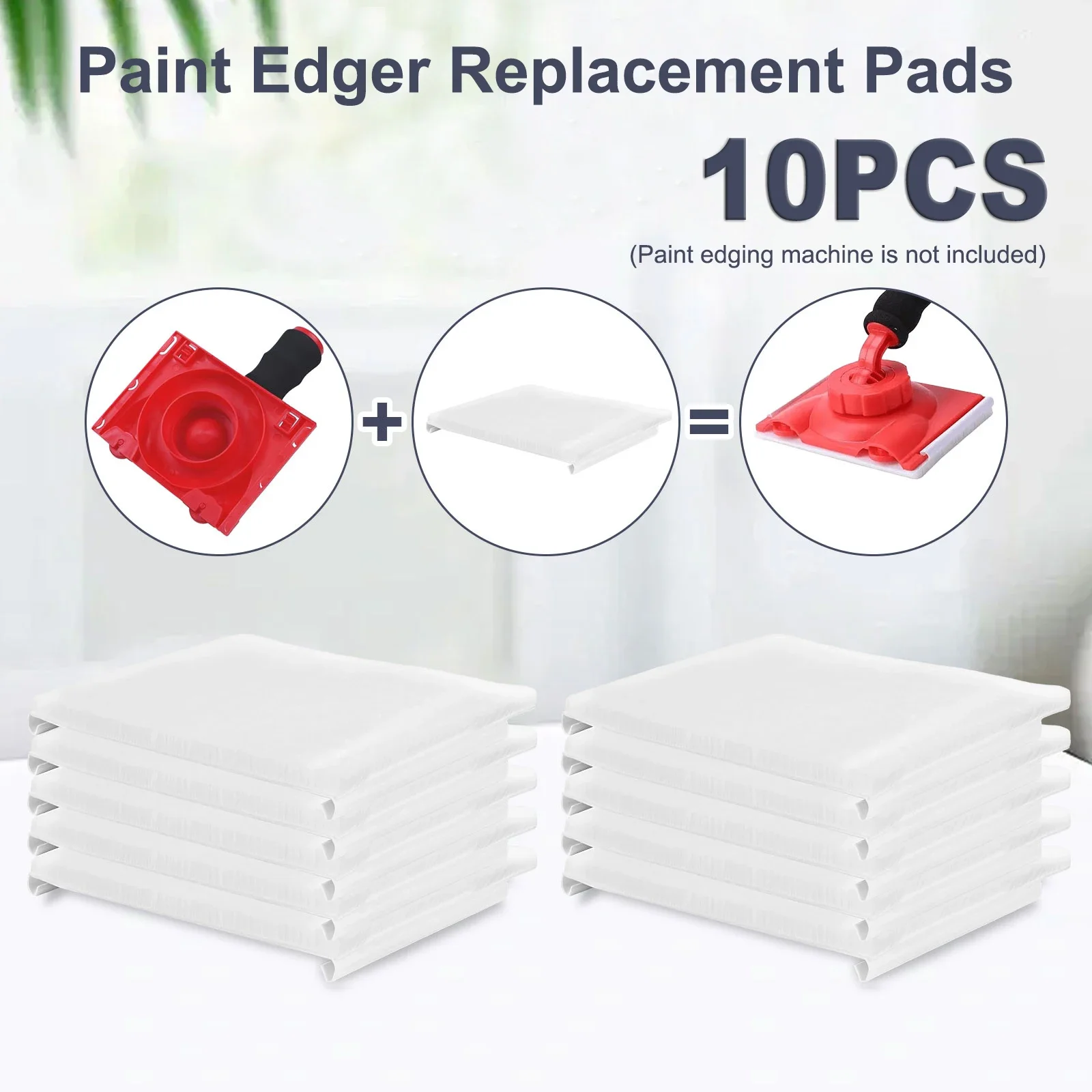 10Pcs Paint Edger Replacement Pads Nylon Dense Bristles Corner Painter Pads Resilient Trim Painting Tool Pads for Walls Ceilings