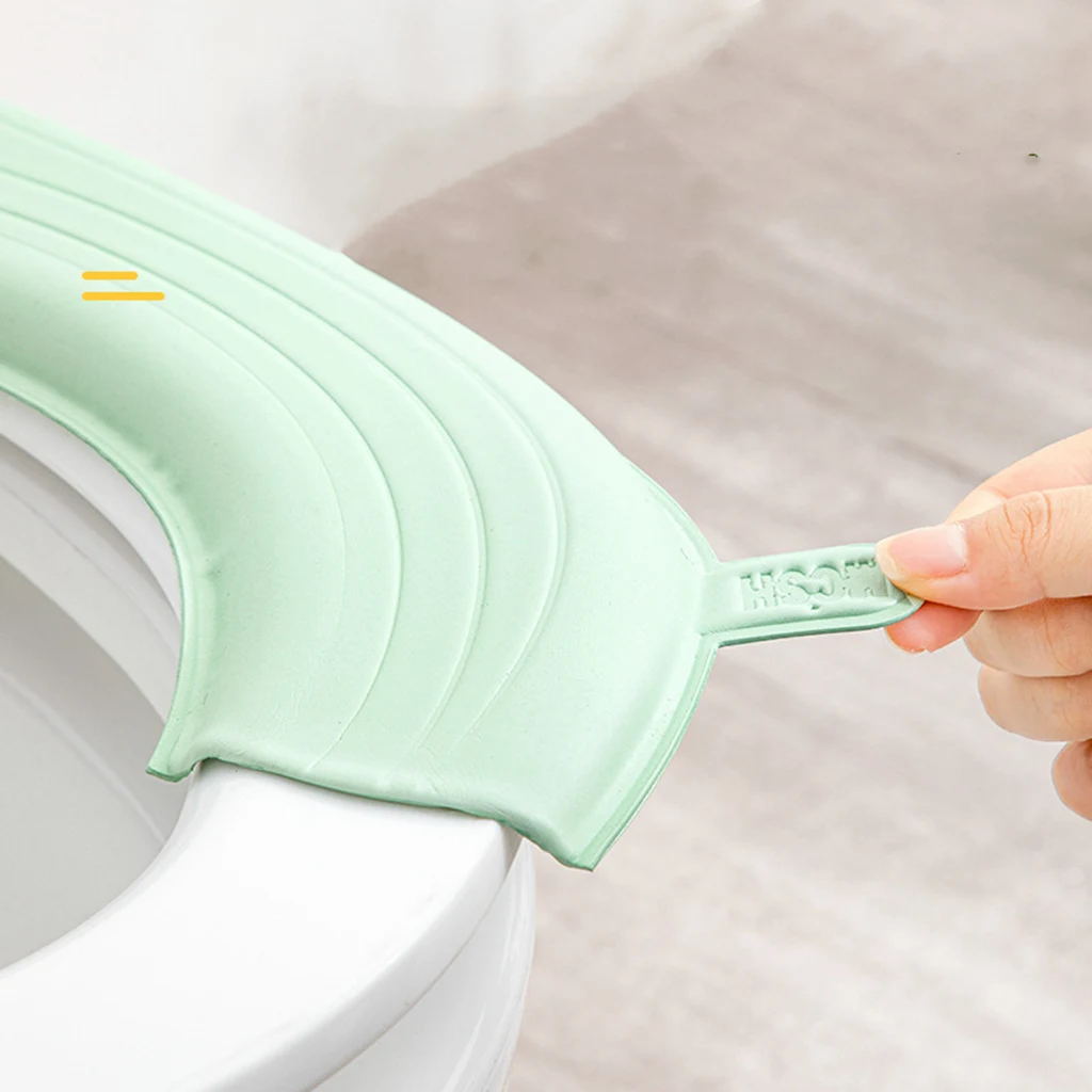 Toilet Seat Cover Cushion 1 Pair Waterproof Soft Washable Universal WC Toilet Set Bidet Accessory