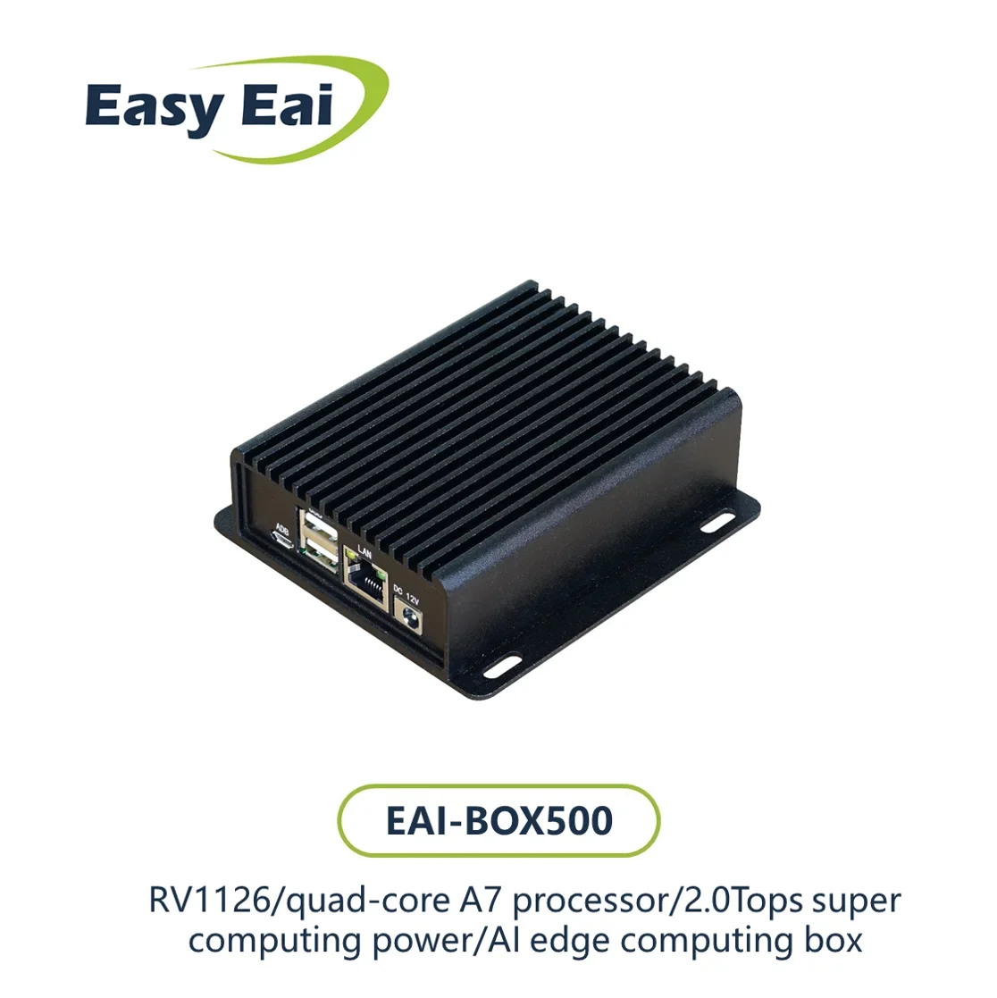 Box500 Rockchip Rv1126 Commercial Industrial Grade Quad Core Usb2.0 Wifi Rs485 Rs232 Linux Sistema Operativo Mini Pc Senza Ventola