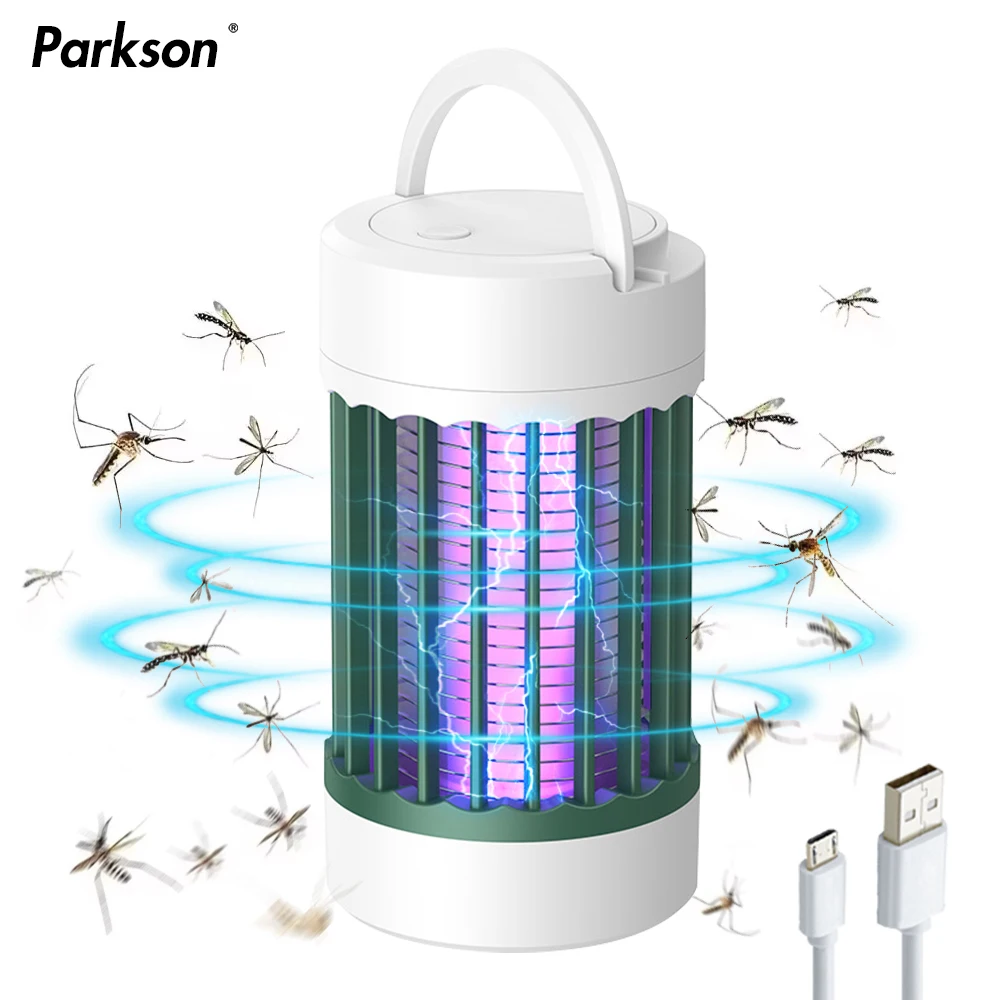 USB Charging Mosquito Lamp Electric Shock Bug Zapper UV Light For Bedroom Outdoor Camping Anti Trap