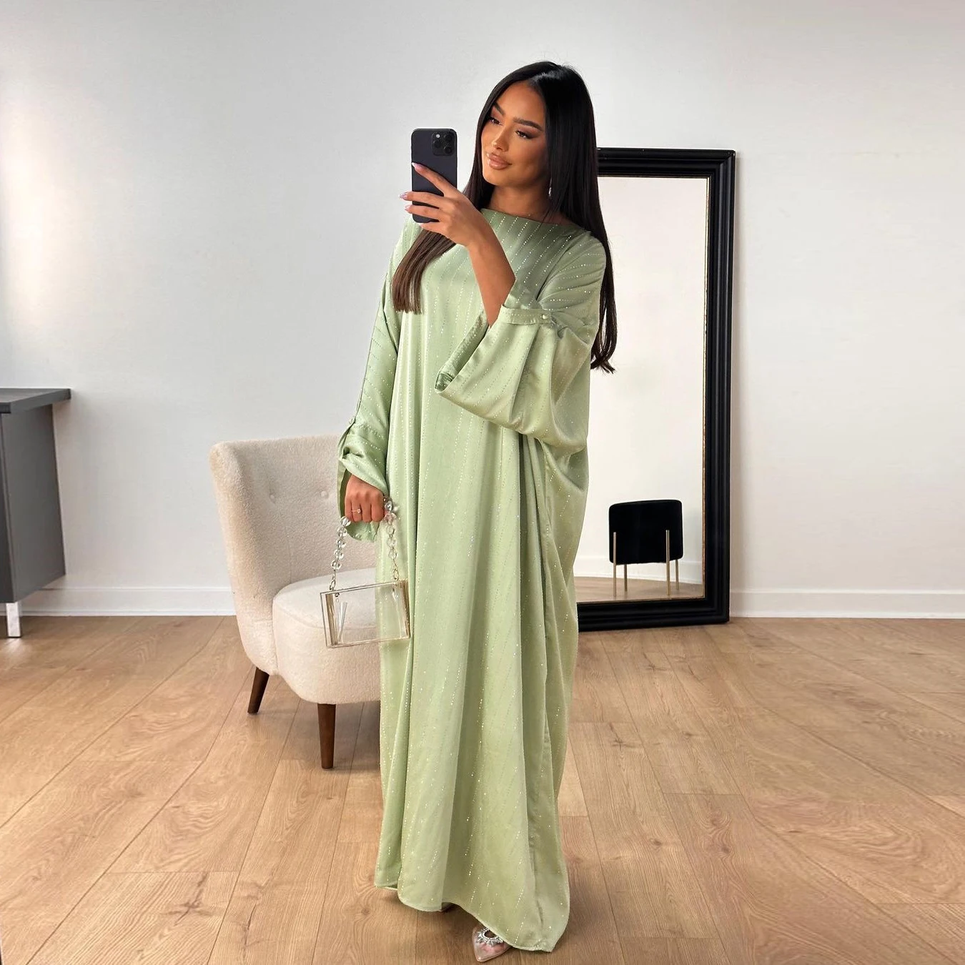2025 Luxury Dubai Abaya Dress for Muslim Women Ramadan Eid Saudi Arabia Party Jalabiya Clothing Islamic Turkey Modest Long Robe 1