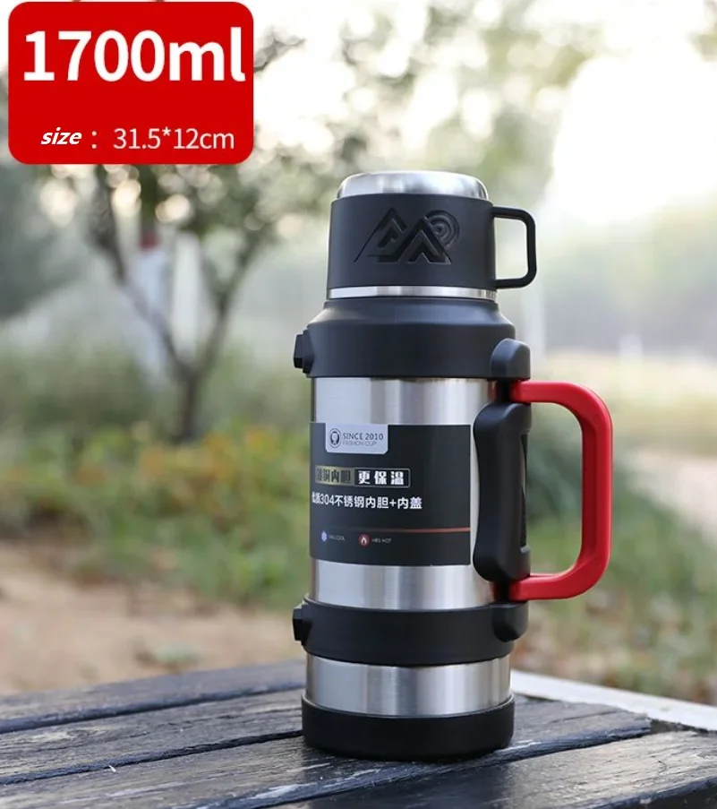 304 Stainless Steel Big Capacity Thermos Bottle Outdoor Travel