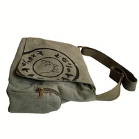 Sac à bandoulière en toile pour femmes, sac à bandoulière de grande capacité, fourre-tout messager de dessin animé, sacs 4