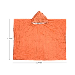 Emergency Blanket Emergency Rain Poncho Thermal Blanket Poncho Weather Proof Outdoor Survival Camping Gear Survival Gadgets