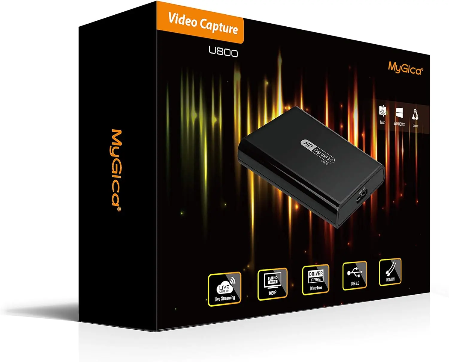 MyGica kartu perangkat penangkap Video USB C, HDMI ganda ke USB