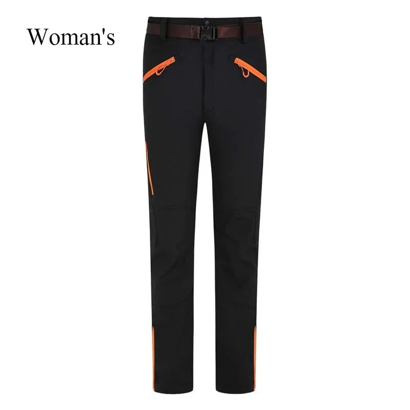 

Winter Men Women's Hiking Pants Thick Fleece Warm Trousers Outdoor Sports Trekking Skiing Camping Waterproof PM57