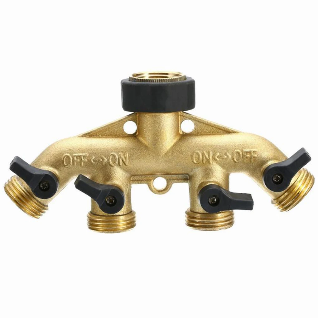 

Water Splitter Valve Garden Hose 4-way Distributor Lawn Backyard Irrigation Hose Splitter