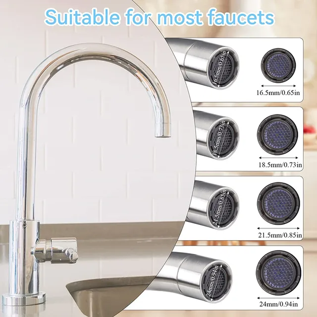 อะไหล่หัวฉีดก๊อกน้ำ 20 ชิ้น สำหรับหัวฉีด Cache และเครื่องมือถอดหัวฉีดก๊อกน้ำ ตัวจำกัดการไหลของน้ำ 4