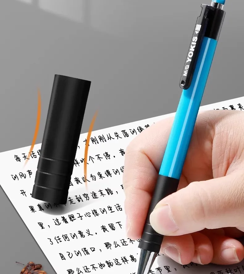 M&G Kugelschreiber, 0,7 mm, ölgefettiger Business-Büro-Kugelschreiber, Schwarz, Blau, für den Einsatz im Büro und Studenten – Detail 5