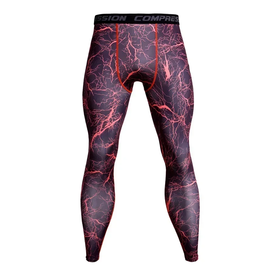 Running Pants Compression Leggings Men's High Elastic Tight Breathable Slim Fitting Comfortable Moisture Wicking Casual Sports