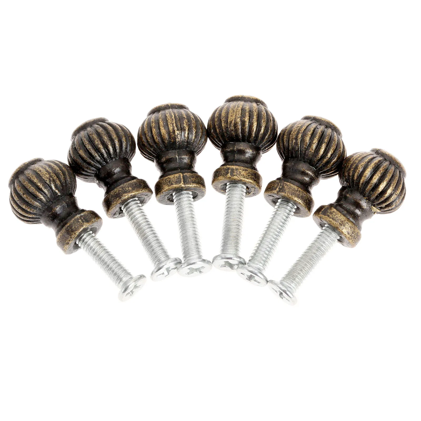 Furniture Knobs 6Pcs Mini Knobs Vintage Lantern Shape Handles Antique Bronze Case Drawer Cupboard Pulls Decorative Jewelry Wooden Box 14x19mm