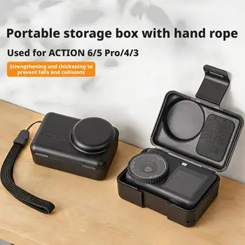 Scatola portaoggetti portatile per custodia da trasporto ACTION 6/5 Pro/4/3 con cinturino da polso, custodia protettiva da viaggio, accessori protettivi per fotocamera
