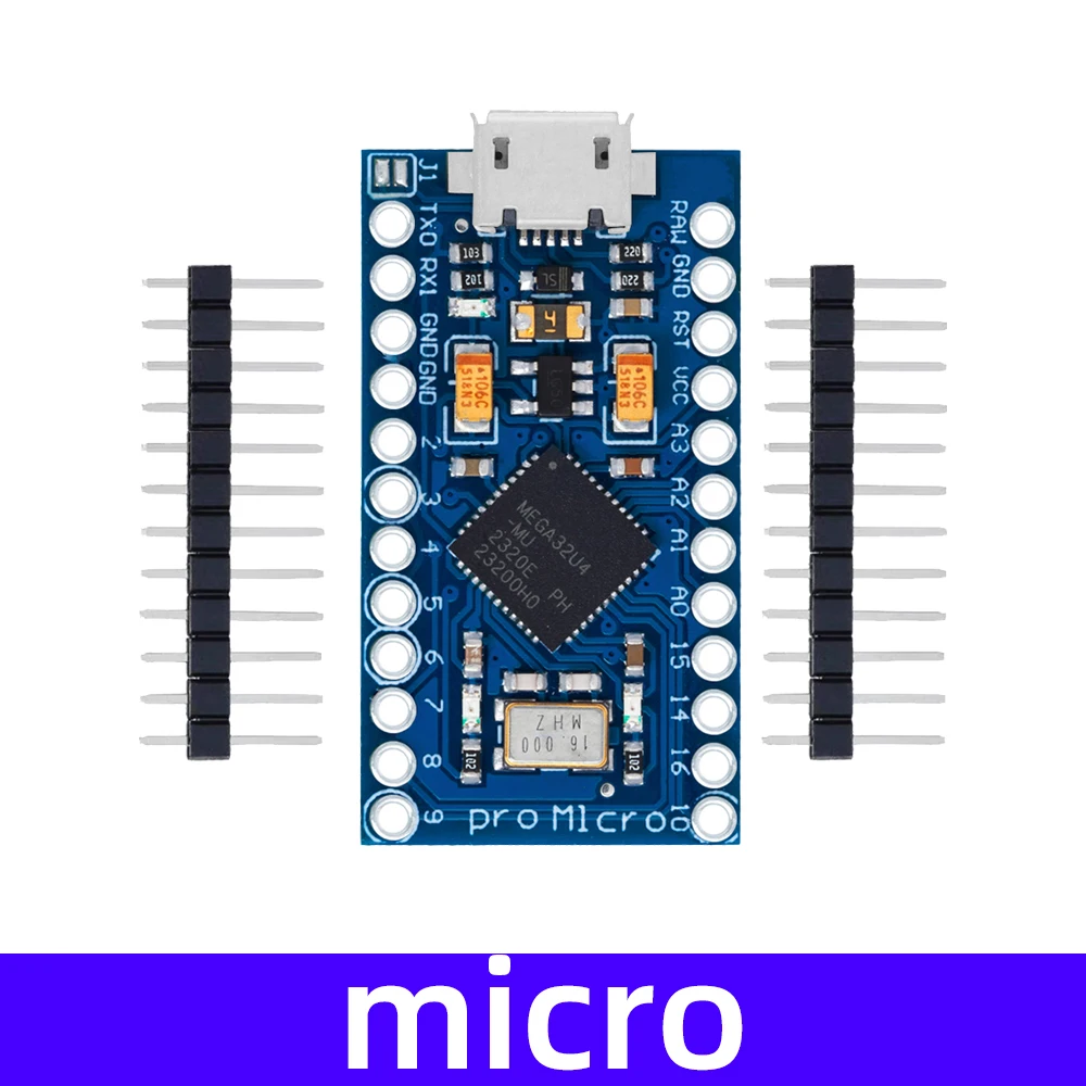 Enhanced Product Title:  
Pro Micro ATmega32U4 5V 16MHz TYPE-C With Dual Row Pin Header and Mini USB Interface