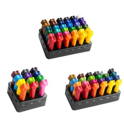 OFBK Lápices colores para niños, crayones triangulares, crayones lavables para niños pequeños