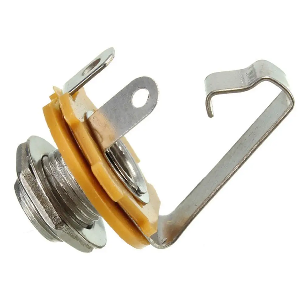Electric Guitar Input Jack 1/4" Mono Input Jack Plug Socket Electric Guitar Bass Pickup Output Plug Socket 10Pcs
