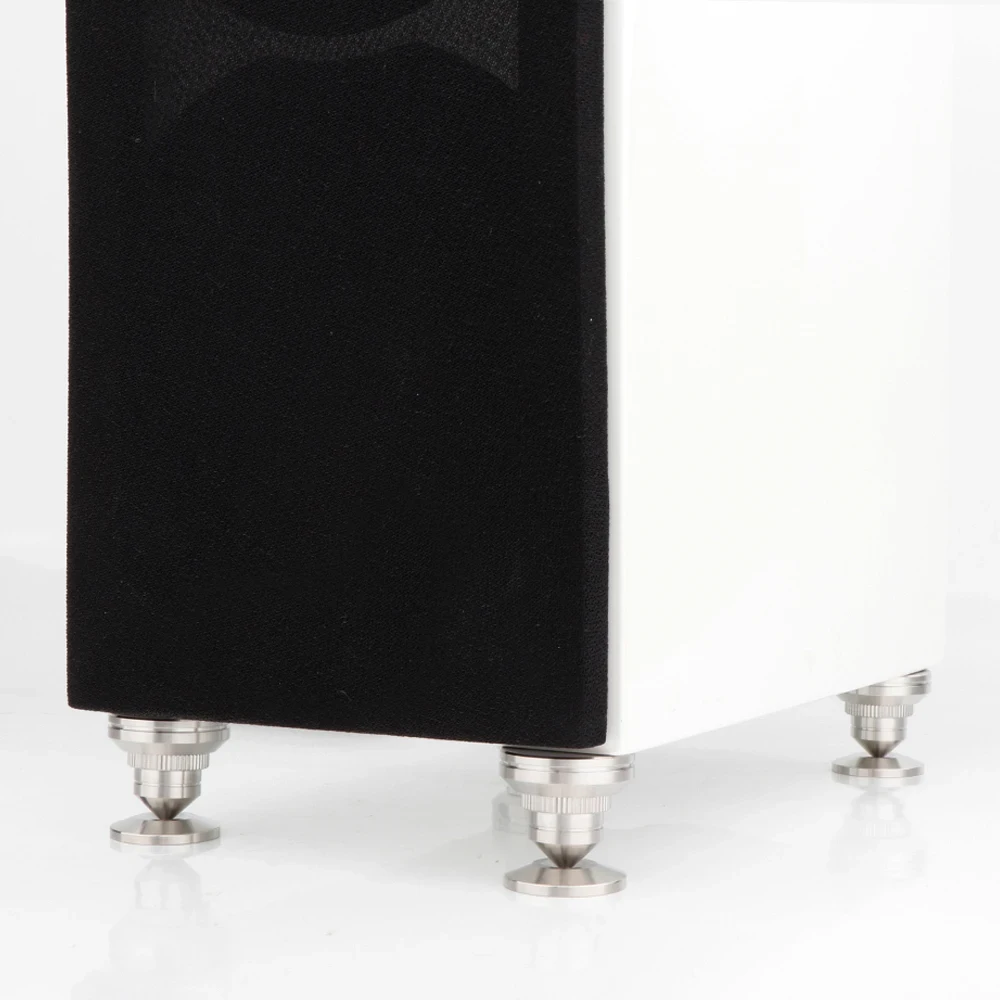 SP2728S Hochwertiger Edelstahl-Lautsprecher mit Spike-Isolation, Fußständer, Kegel, Plattenspieler, AMP, CD, DAC-Recorder – Detail 2