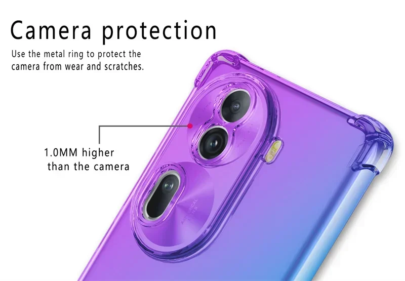 Gradient Shockproof TPU Phone Case - Protective Cover  Coque Shell