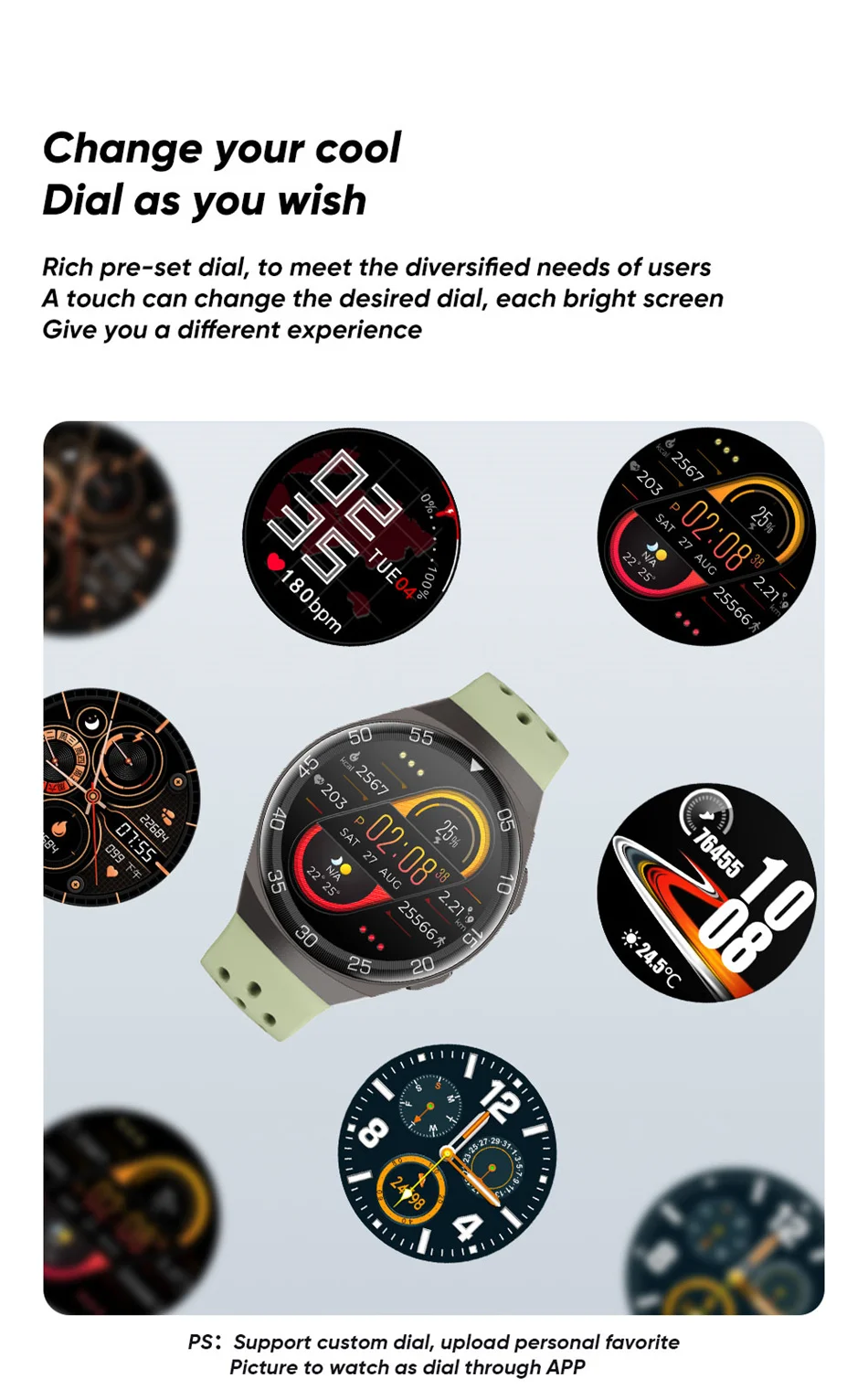 NEW 1.28-inch Full Color Touch Screen Sport Smartwatch Men Women Fitness Tracker Waterproof Smart Watch For Huawei Xiaomi IOS