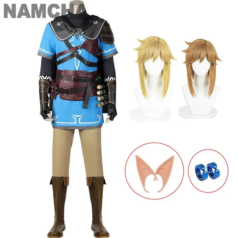 Disfraz de Cosplay de Game Tears Link para hombres y niños, capa de Anime, camisetas, pantalones, accesorios para Halloween, Navidad, carnaval, ropa de fiesta