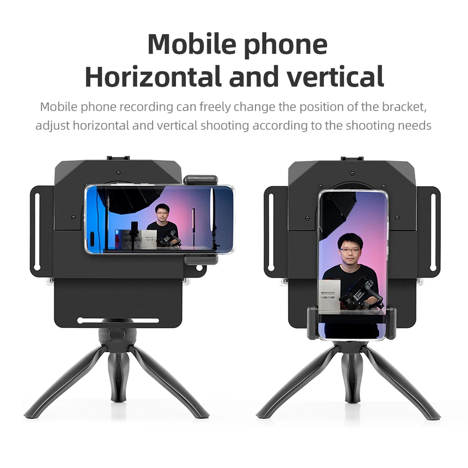 Ambitful T1 Mini Teleprompter Phone and DSLR Recording Portable Inscriber Mobile Teleprompter Artifact Video With Remote Control phone teleprompter