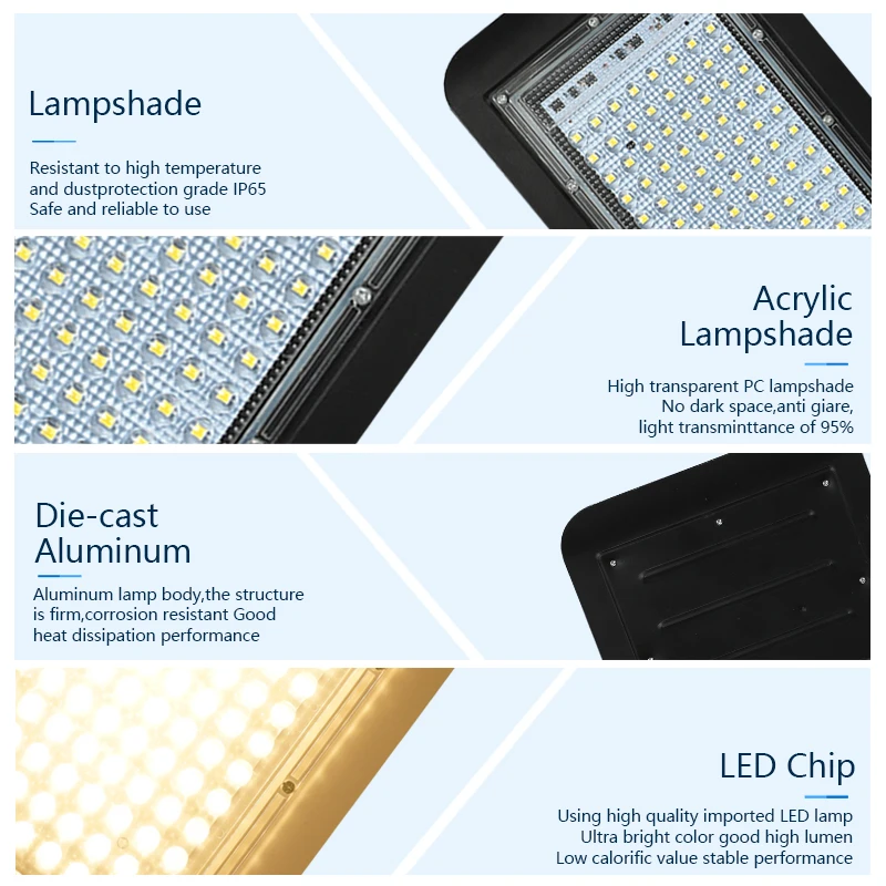LED Street Lamp 100W 110V 220V Outdoor Garden Road Floodlight Spotlight Waterproof
