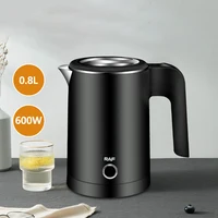Bouilloire électrique de voyage thé café 0,8 l en acier inoxydable chaudière à eau Portable Pot pour hôtel voyage familial cuisine bouilloire intelligente Pot 6