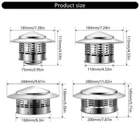 ฝาครอบปล่องควันสแตนเลส สำหรับติดผนังภายนอก ช่องระบายอากาศบนหลังคา ท่อระบายอากาศ ฝาครอบท่อระบายอากาศสำหรับท่อระบายอากาศ ปล่องควัน และฝาครอบท่อระบายอากาศ 1