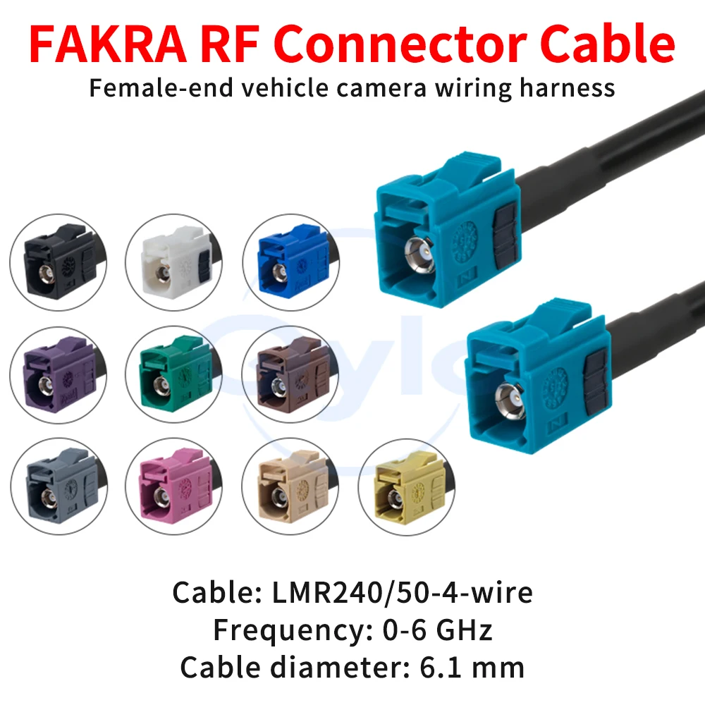 LMR240 Low-Loss HF-Koaxialkabel FAKRA-K Buchse auf Buchse HF-Kabel 50-4 FAKRA-K (1 Stück)