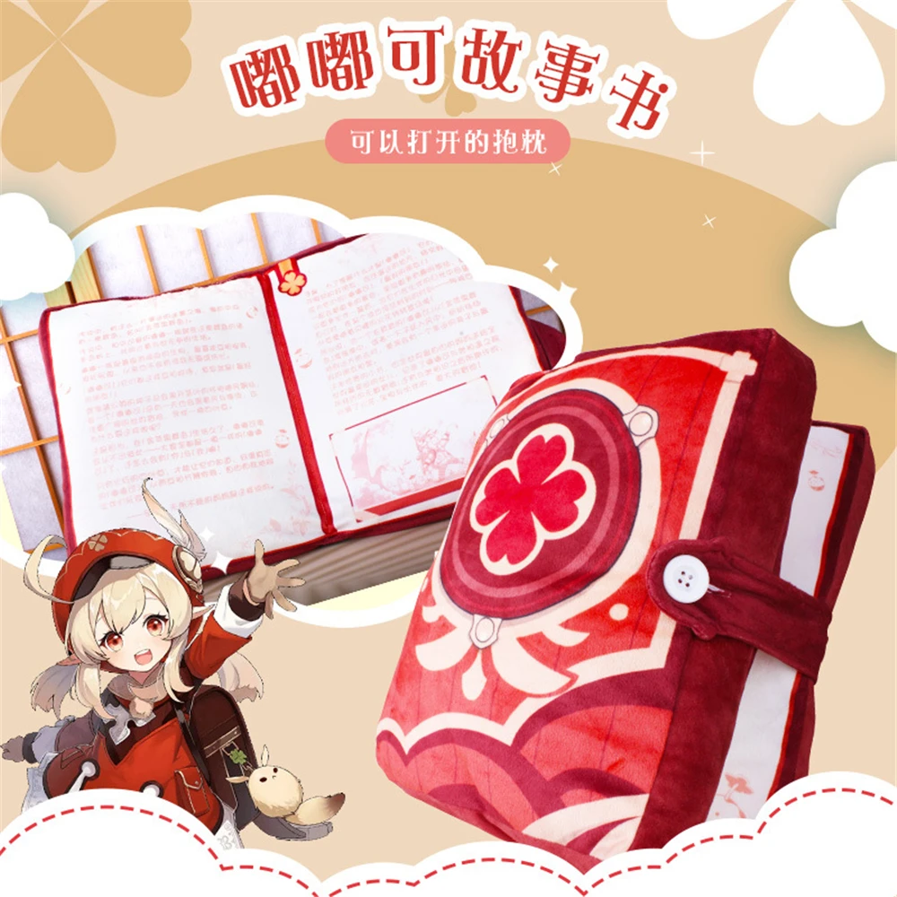 Game Genshin Impact Klee Hutao Wanderer Nahida Cosplay Costume Plush Pillow Doll Cartoon Book Accessories Prop