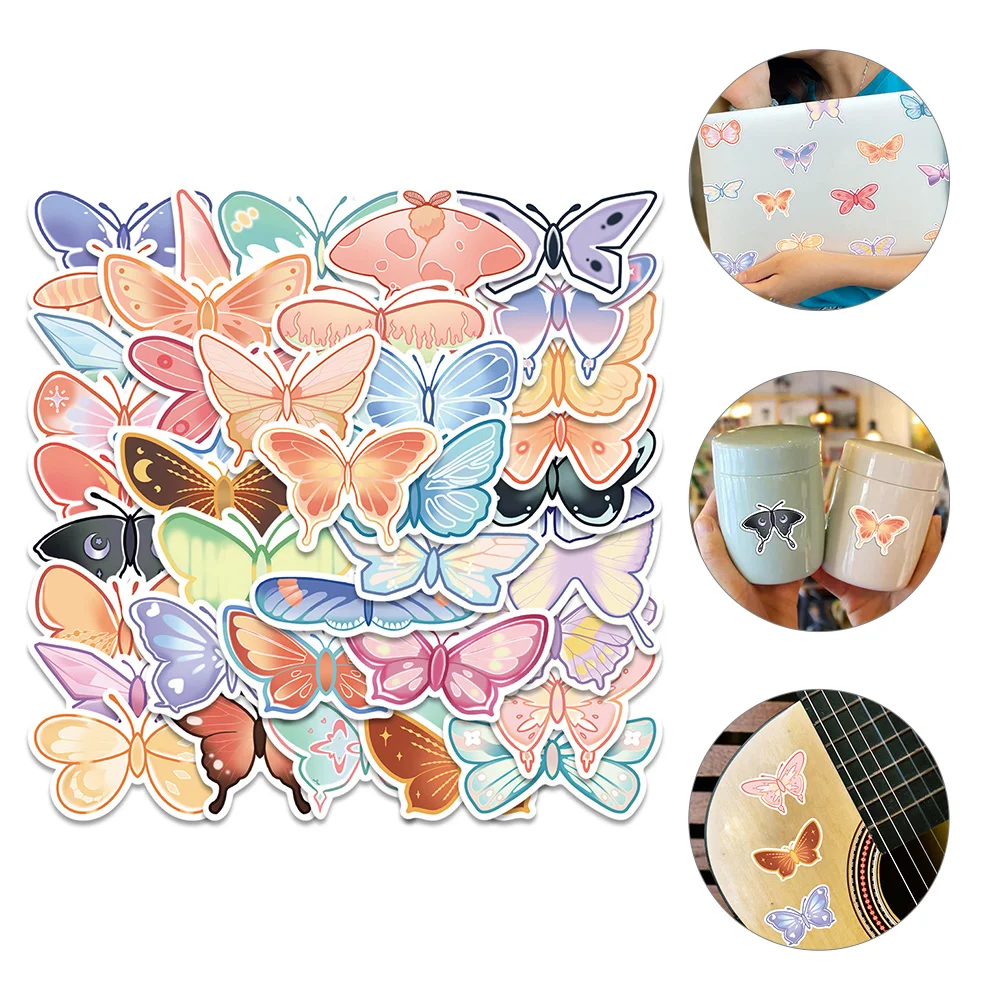 

80 Pcs Letter Stickers Butterfly Butterflies Water Bottle Computer Decals for Toddler Kids