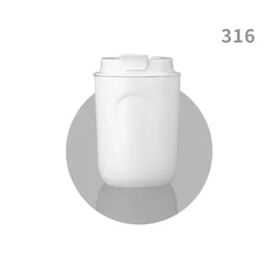 Compact Stainless Steel Insulated Thermos Flask - 220ml Leakproof Double Wall Tumbler - 220ml (White)