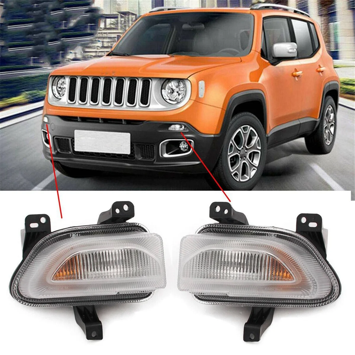 

Automotive Daytime Running Lights Front Bar Lights Headlights for Jeep Liberty 68256431AA 68256432AA