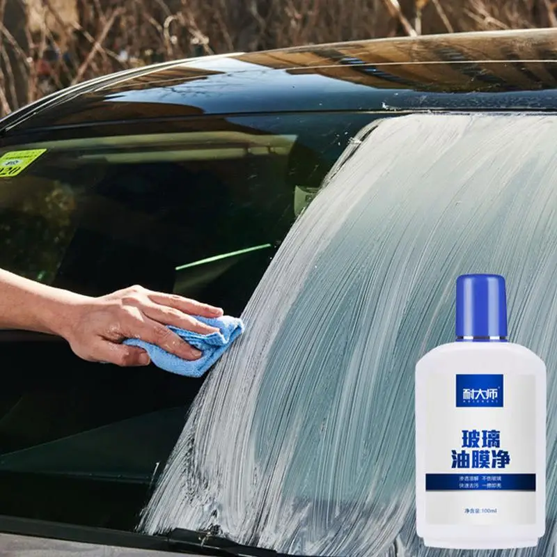 

3.38oz Car Windshield Oil Film Remover Cream Glass Stripper Water Stain Remove Cleaning Agent For Auto Efficient Decontamination