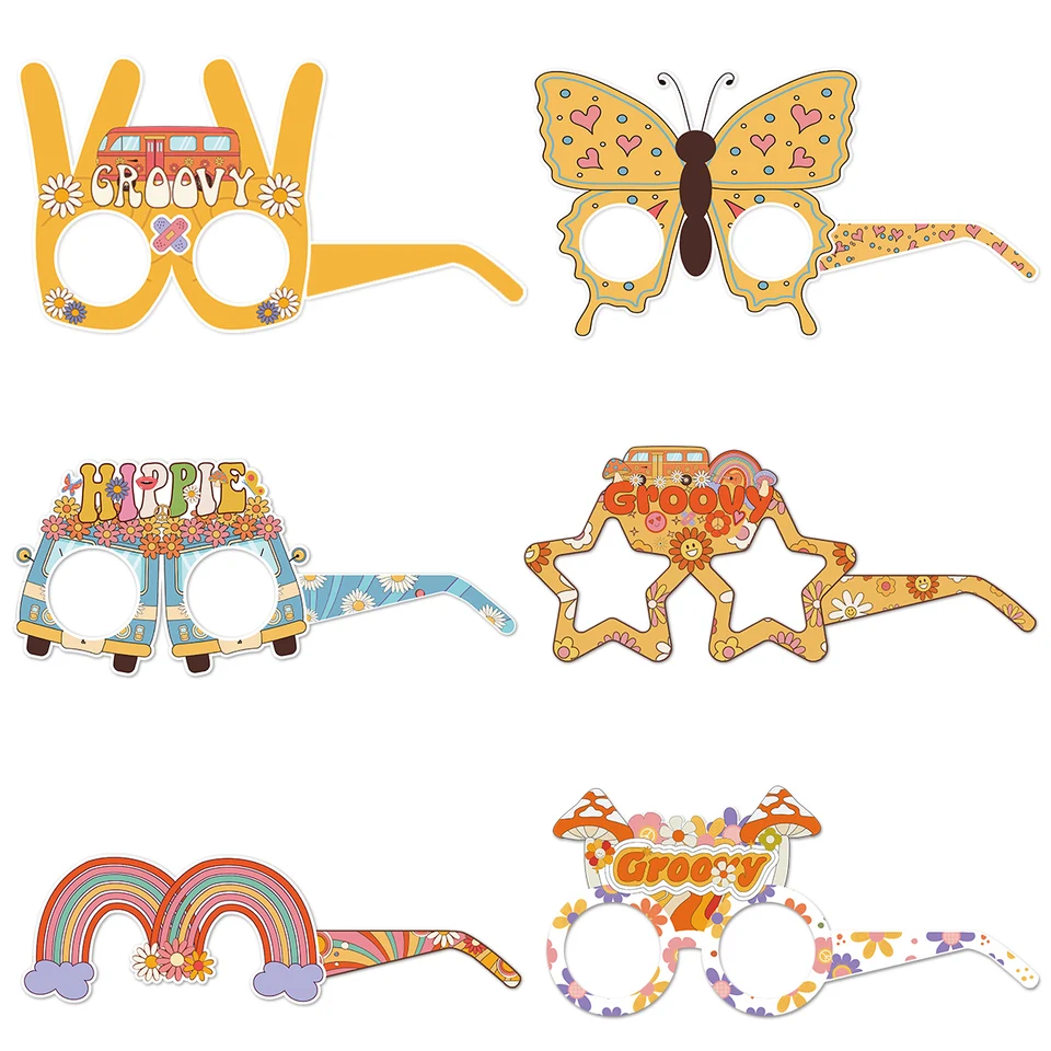 QLEUIFT Lunettes De Fêtes Happy Birthday, 8 Pcs Lunettes De Joyeux Anniversaire De Photomaton Pour Enfants Adultes Lunettes En Papier Anniversaire Photo Booth Pour Décorations De Fête D'anniversaire