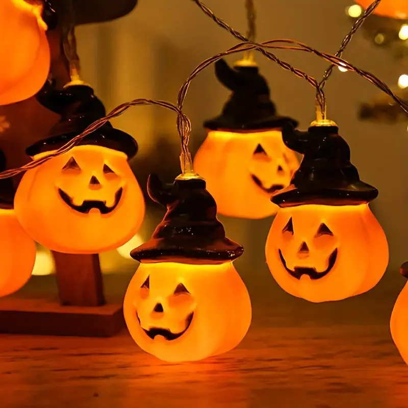 Halloween Kürbis Hut führte Lichterketten Innen Kürbis Laterne Lichter Halloween Home Party Hof Wandt ür Dekor Lichter 822