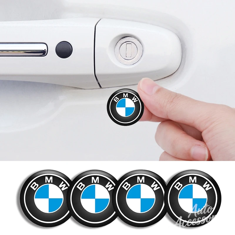 4개 20mm 자동차 잠금 스티커 키홀 방진 데칼 (BMW M 스포츠 X1 X2 X3 X5 X4 X6 X7 G30 G20 G32 G11 G12 F40 F30 F20 F10 F34 용)