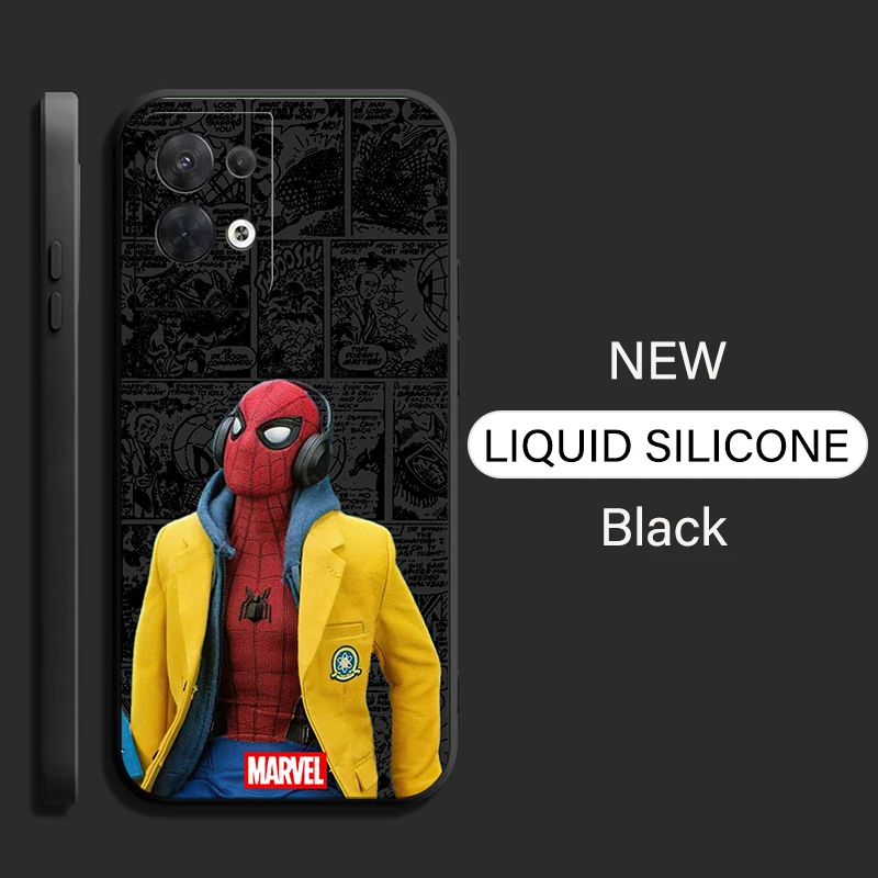 Marvel Spider Man Cartoon For OPPO Find X6 X5 X3 Pro Lite Neo OPPO Reno 9 8 7 Pro Lite 8T 8Z 7Z 5G Phone Case Soft Coque Funda