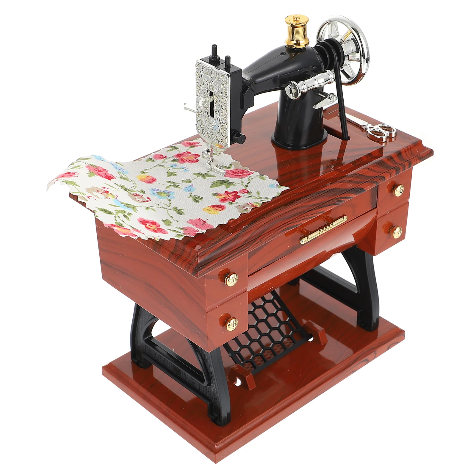 Sewing Machine Music Box Musical Vintage Basket Valentine's Day Supplies Gift Decorate 4