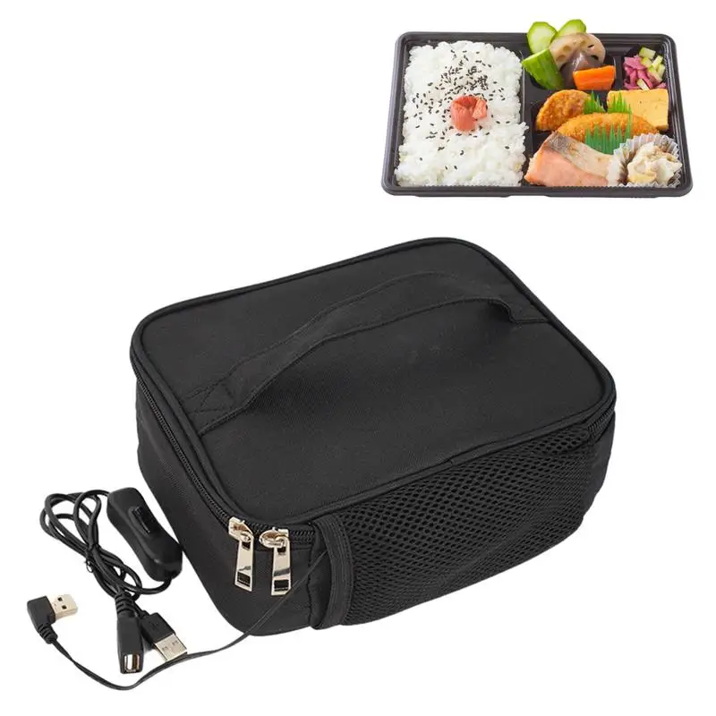 USB Electric Heating Lunch Bag Waterproof Car Travel Camping Electric Lunch Box Food Warmer Heater Container Packet Thermal Bag