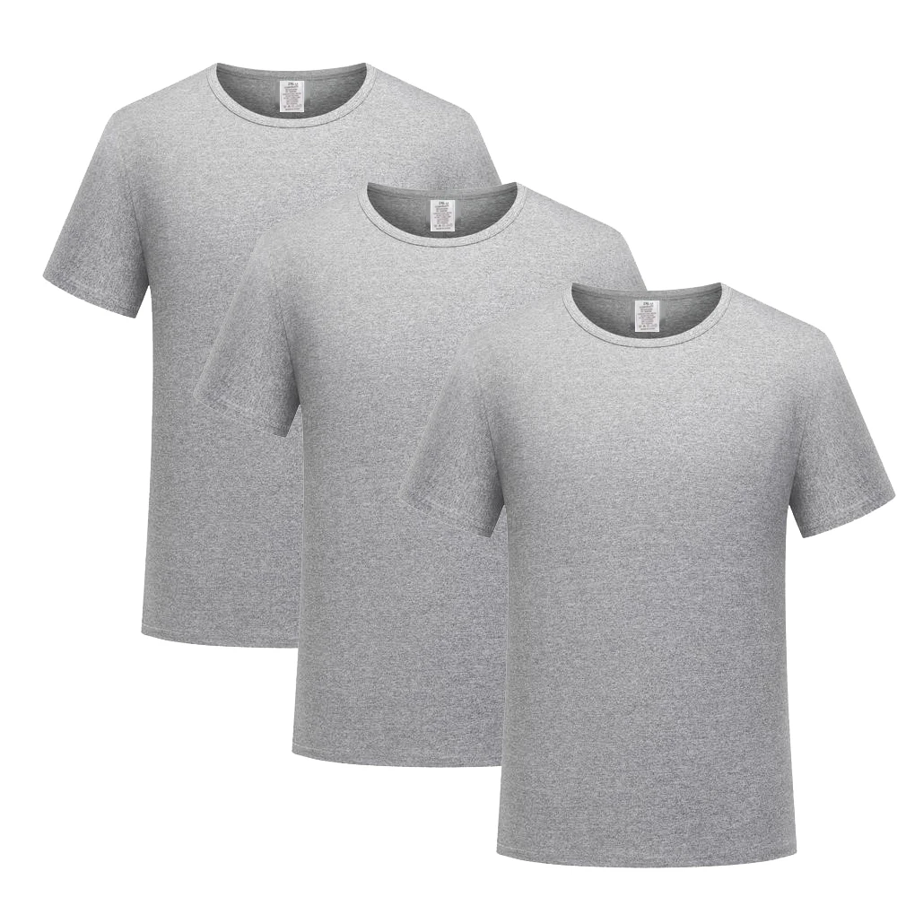Sommer 3 stücke Herrenmode klassische einfarbig plus Größe Streetwear T-Shirt klassische 4 Farben einfache Unisex übergroße Kleidung
