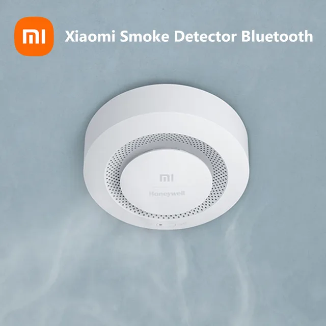 เครื่องตรวจจับควัน Xiaomi เซ็นเซอร์ Honeywell สัญญาณเตือนไฟไหม้เสียงและสัญญาณเตือนภาพทํางานร่วมกับแอพสมาร์ทระยะไกลเกตเวย์ที่รองรับ Bluetooth 1