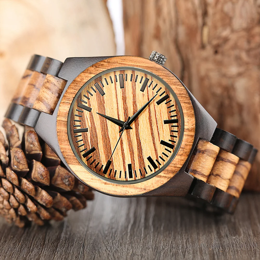 Personalised Wrist Watch For Men Luxury Timepieces Chronograph Wood Quartz Wacthes Box for Him Gifts Dropshipping Customized 3
