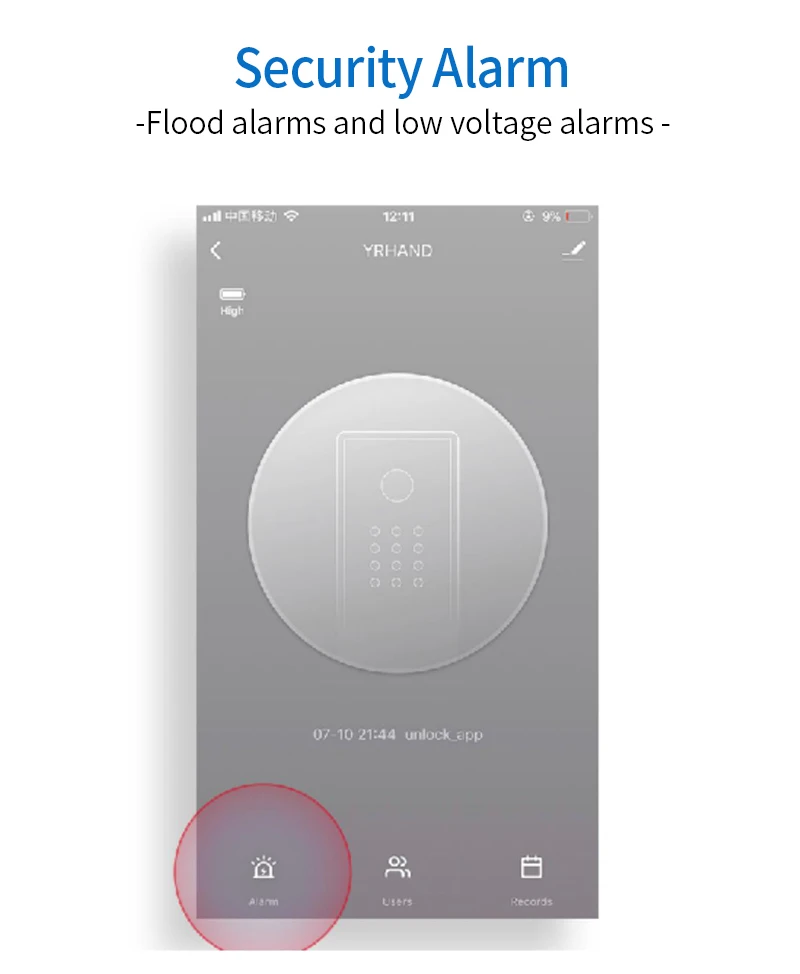 Tuya Electric Intelligent Lock App/Biometric Fingerprint/RFID Card/Temporary Pas