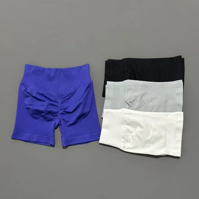 Women Fitness Workout Shorts Yoga High Waist Lift Butt Fitness Shorts Gym Running Sportswear Women Push Up Gym Leggings